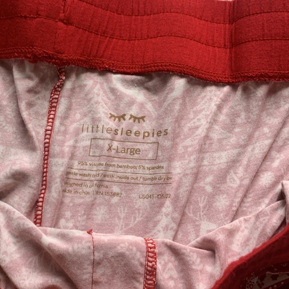 Little sleepies Christmas Womens red reindeer trees size X-LARGE holidays - Picture 14 of 14